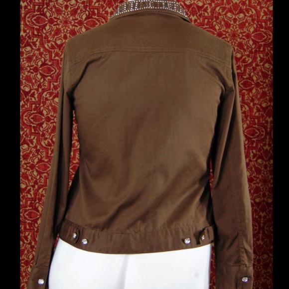 LH SPORT brown cotton long sleeve jacket M✨ - Picture 7 of 7